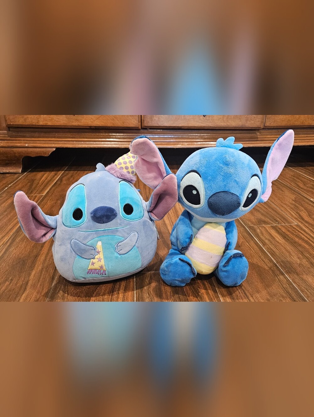 Disney Stitch Plush Bundle, Birthday Stitch Nwt & Eastet Stitch
